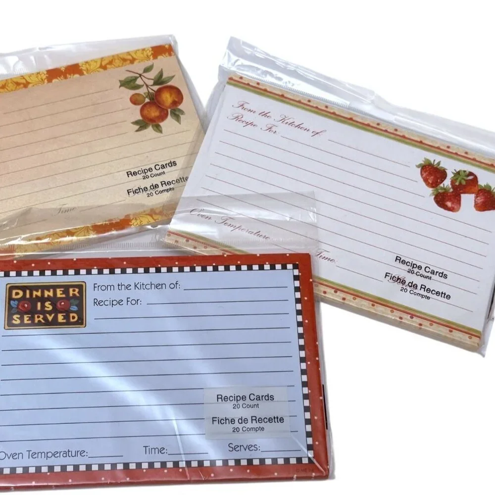 3 Packs of 20 Recipe Cards by Studio 18 From the Kitchen Of Series 4x6